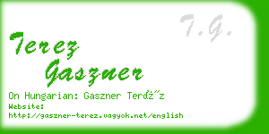 terez gaszner business card